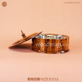 Wooden Hot Pot with Brass Work