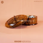 Wooden Hot Pot with Brass Work