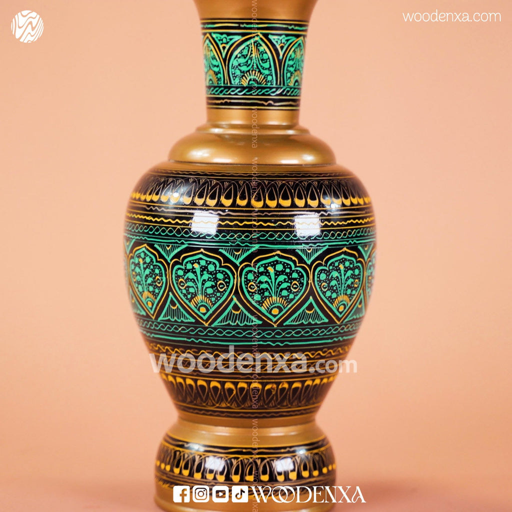 Wooden Naqshi Vase Flower Pot Pair