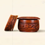 Wooden Handcrafted Tea Mates for 6